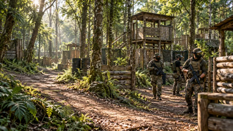 Imagem ilustrativa de um espaço para airsoft