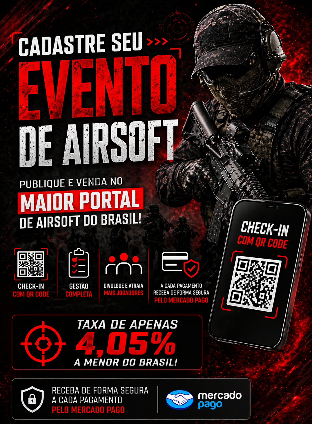 Cadastre seu Evento no Combat Game