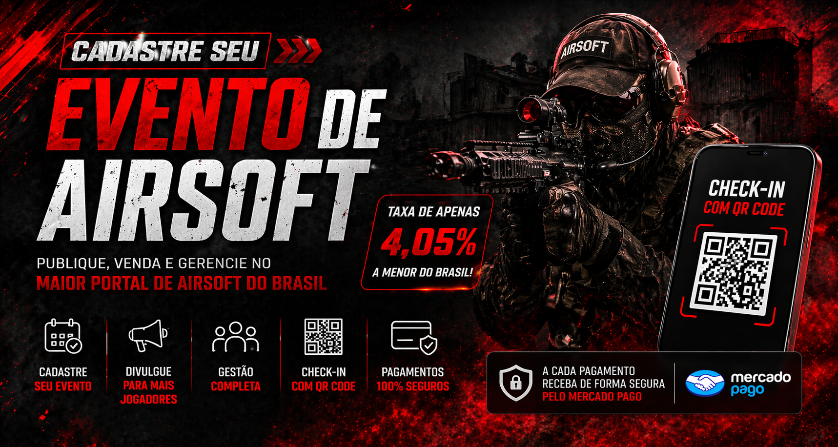 Cadastre seu Evento no Combat Game