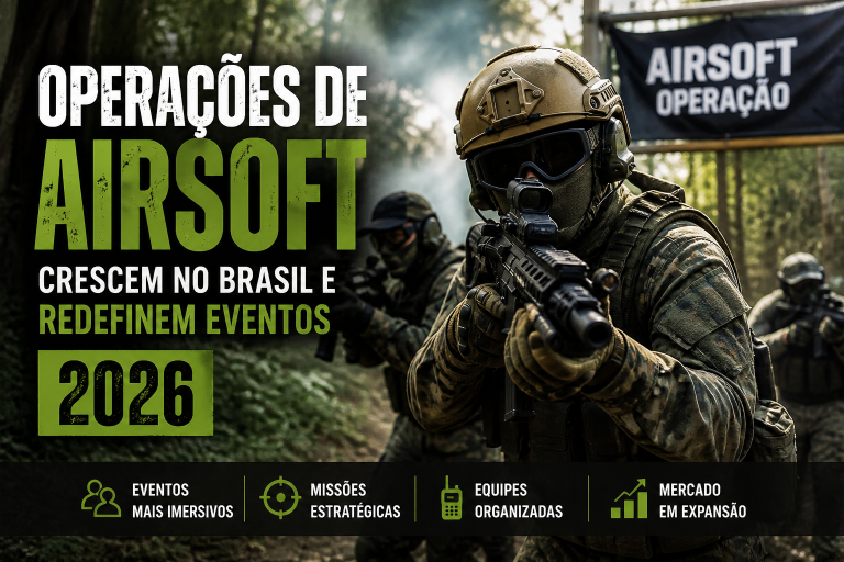 Operações de airsoft crescem no Brasil e redefinem eventos em 2026